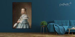 Portret van een meisje in het blauw