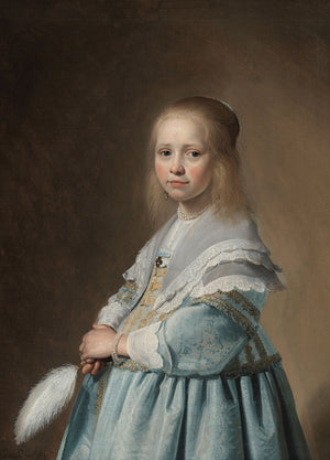 Portret van een meisje in het blauw